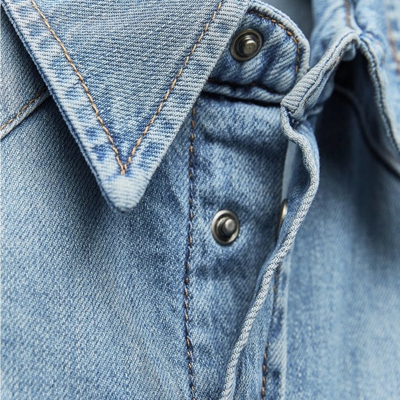 DENIM OVERSHIRT ZW COLLECTION - Picture 7 of 7